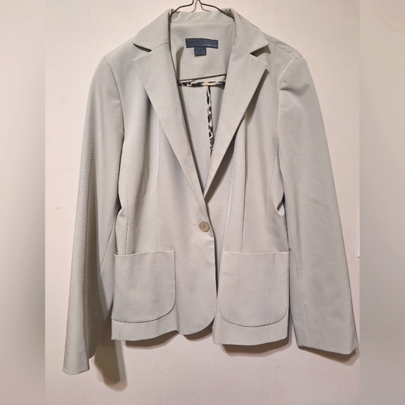 Y2K TEENFLO aka Judith & Charles size 10 single button beige women's blazer - Picture 1 of 8